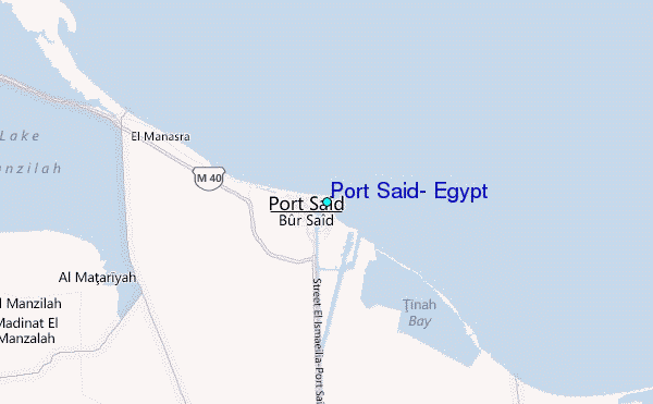 Port Said, Egypt Tide Station Location Map