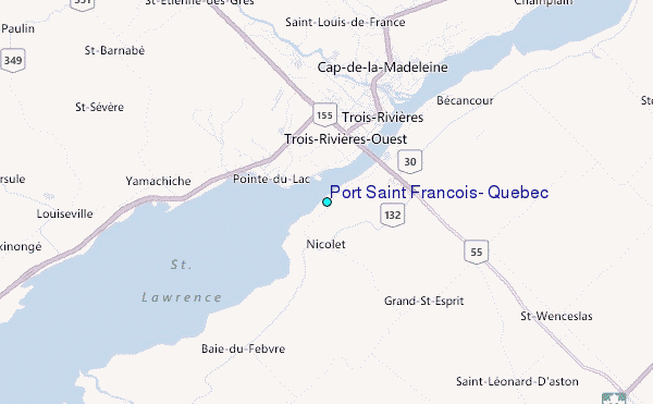 Port Saint Francois, Quebec Tide Station Location Map