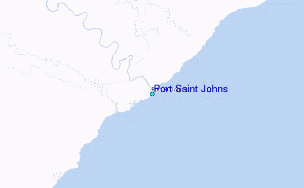 Port Saint Johns Tide Station Location Map