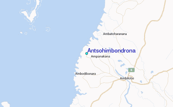 Antsohimbondrona Tide Station Location Map