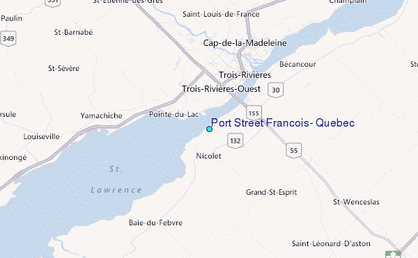 Port St Francois, Quebec Tide Station Location Map