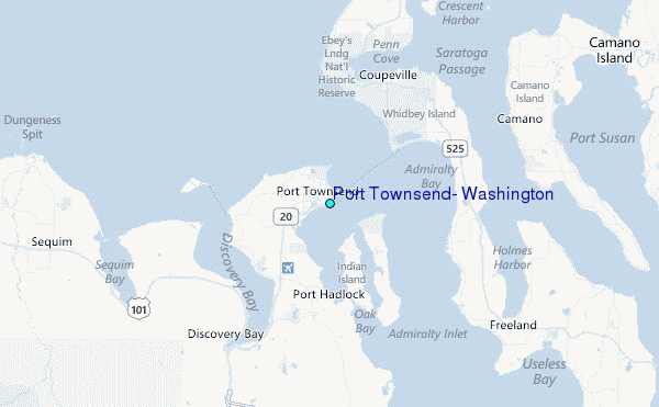 Port Townsend, Washington Tide Station Location Map
