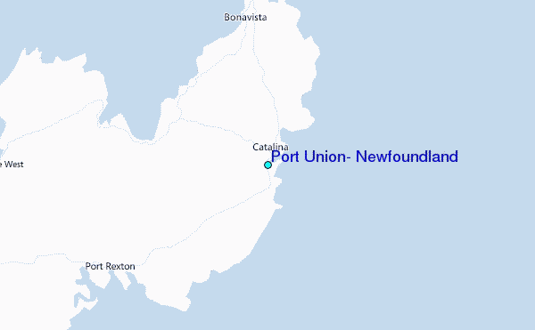 Port Union, Newfoundland Tide Station Location Map