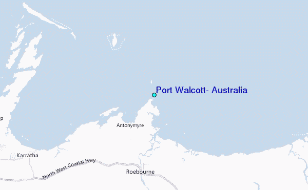 Port Walcott, Australia Tide Station Location Map