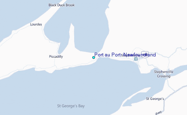 Port au Port, Newfoundland Tide Station Location Map