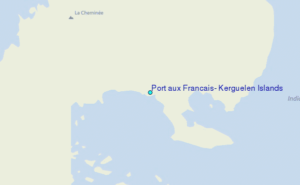 Port aux Francais, Kerguelen Islands Tide Station Location Map