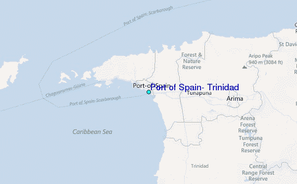 Port of Spain, Trinidad Tide Station Location Map
