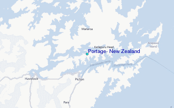 Portage, New Zealand Tide Station Location Map