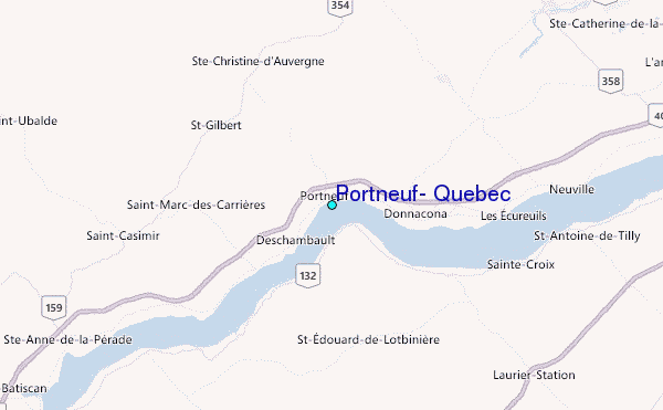 Portneuf, Quebec Tide Station Location Map