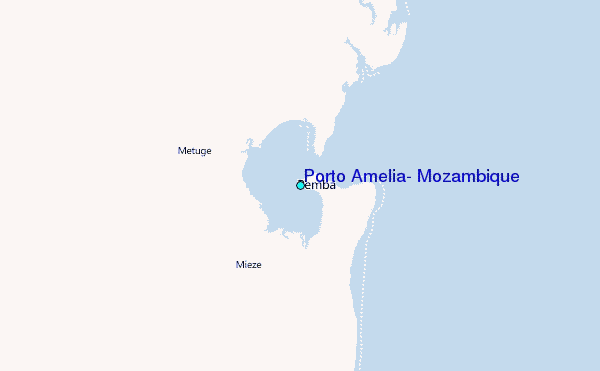 Porto Amelia, Mozambique Tide Station Location Map