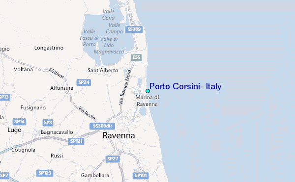 Porto Corsini, Italy Tide Station Location Map