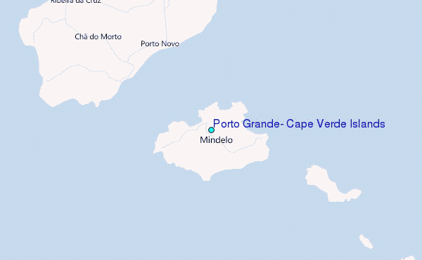 Porto Grande, Cape Verde Islands Tide Station Location Map