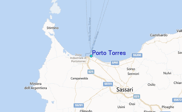 Porto Torres Tide Station Location Map