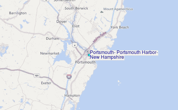 Portsmouth, Portsmouth Harbor, New Hampshire Tide Station Location Map