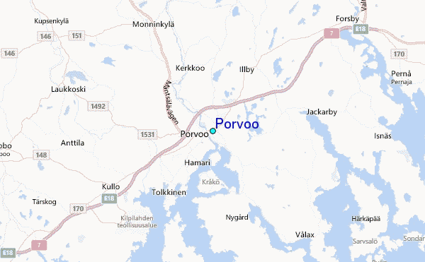 Porvoo Tide Station Location Map
