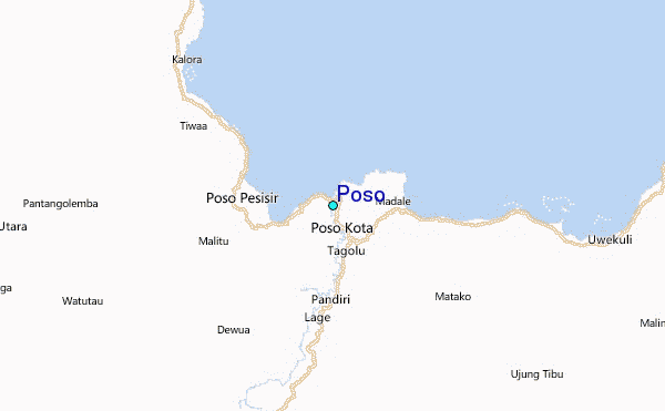 Poso Tide Station Location Map