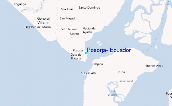 Posorja, Ecuador Tide Station Location Map