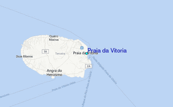 Praia da Vitoria Tide Station Location Map