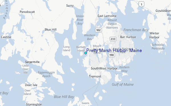 Pretty Marsh Harbor, Maine Tide Station Location Map