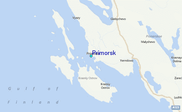 Primorsk Tide Station Location Map
