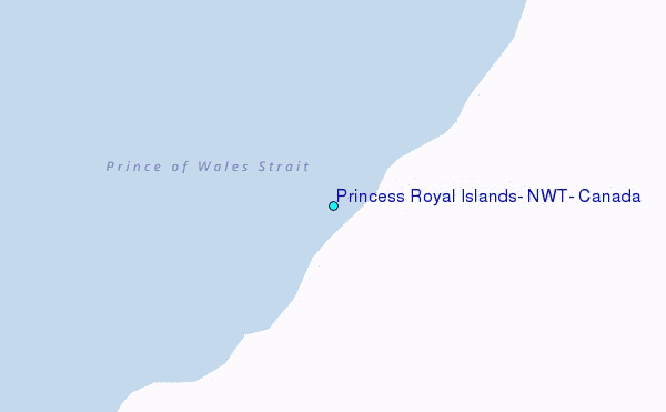 Princess Royal Islands, NWT, Canada Tide Station Location Map