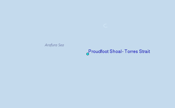 Proudfoot Shoal, Torres Strait Tide Station Location Map