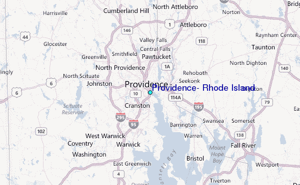 Providence, Rhode Island Tide Station Location Map