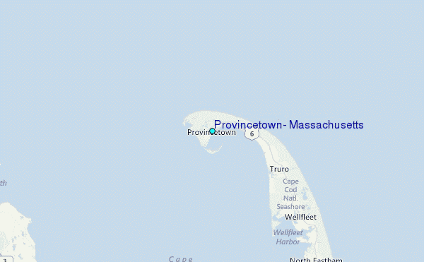 Provincetown, Massachusetts Tide Station Location Map