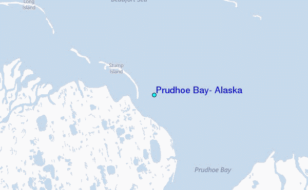 Prudhoe Bay, Alaska Tide Station Location Map