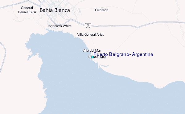 Puerto Belgrano, Argentina Tide Station Location Map