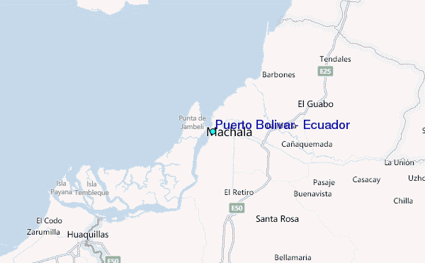 Puerto Bolivar, Ecuador Tide Station Location Map