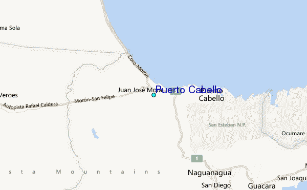 Puerto Cabello Tide Station Location Map