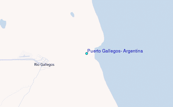 Puerto Gallegos, Argentina Tide Station Location Map