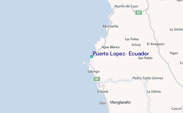 Puerto Lopez, Ecuador Tide Station Location Map
