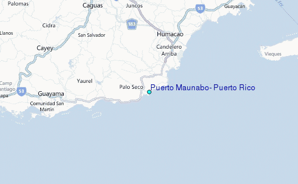 Puerto Maunabo, Puerto Rico Tide Station Location Map