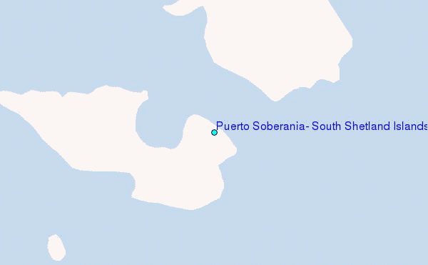 Puerto Soberania, South Shetland Islands Tide Station Location Map