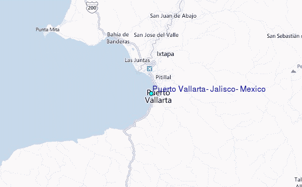 Puerto Vallarta, Jalisco, Mexico Tide Station Location Map