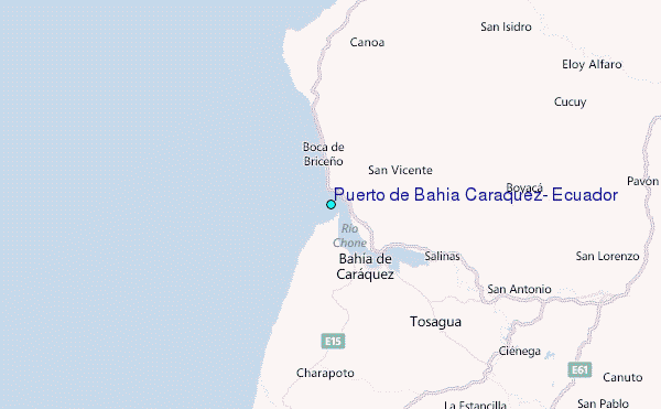 Puerto de Bahia Caraquez, Ecuador Tide Station Location Map