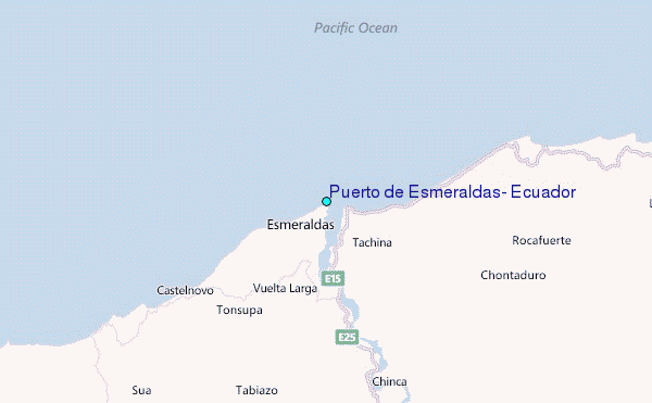 Puerto de Esmeraldas, Ecuador Tide Station Location Map