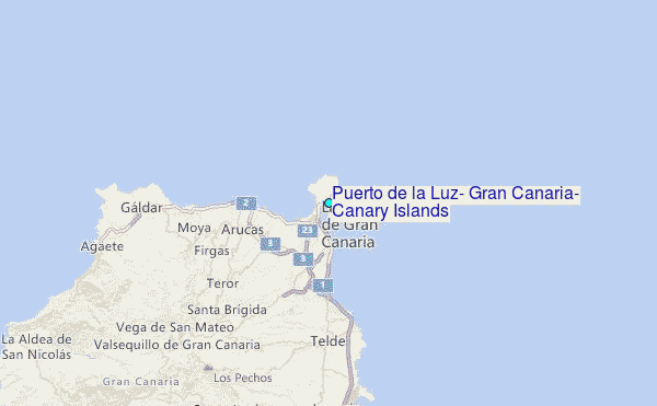 Puerto de la Luz, Gran Canaria, Canary Islands Tide Station Location Map
