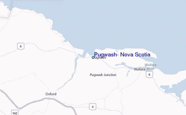 Pugwash, Nova Scotia Tide Station Location Map
