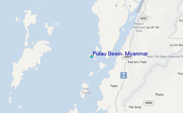 Pulau Besin, Myanmar Tide Station Location Map