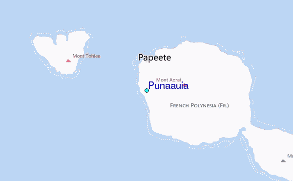 Punaauia Tide Station Location Map