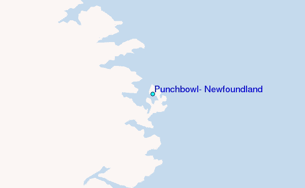 Punchbowl, Newfoundland Tide Station Location Map