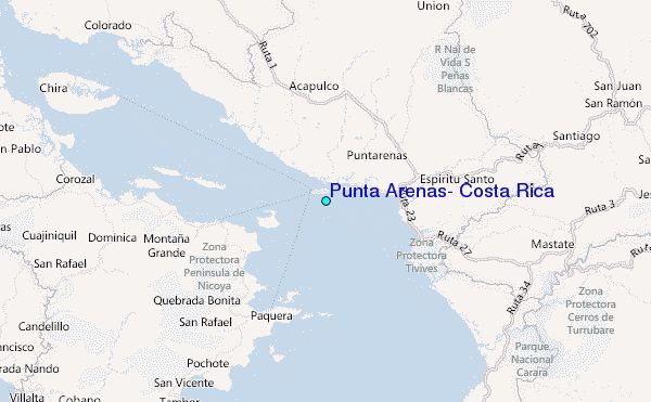 Puntarenas Tide Station Location Map