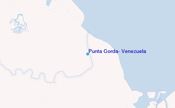 Punta Gorda, Venezuela Tide Station Location Map