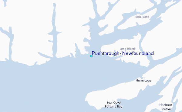 Pushthrough, Newfoundland Tide Station Location Map
