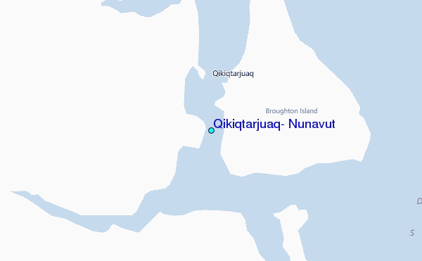 Qikiqtarjuaq, Nunavut Tide Station Location Map