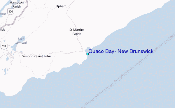 Quaco Bay, New Brunswick Tide Station Location Map