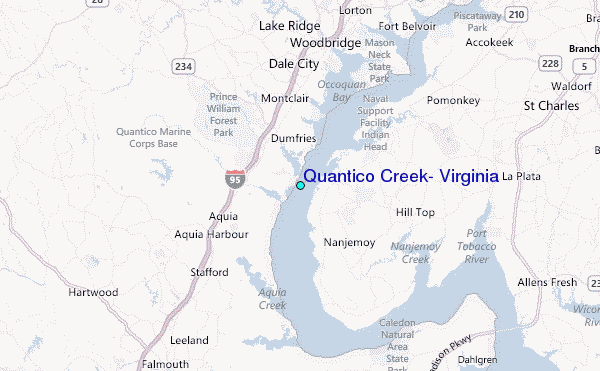 Quantico Creek, Virginia Tide Station Location Map